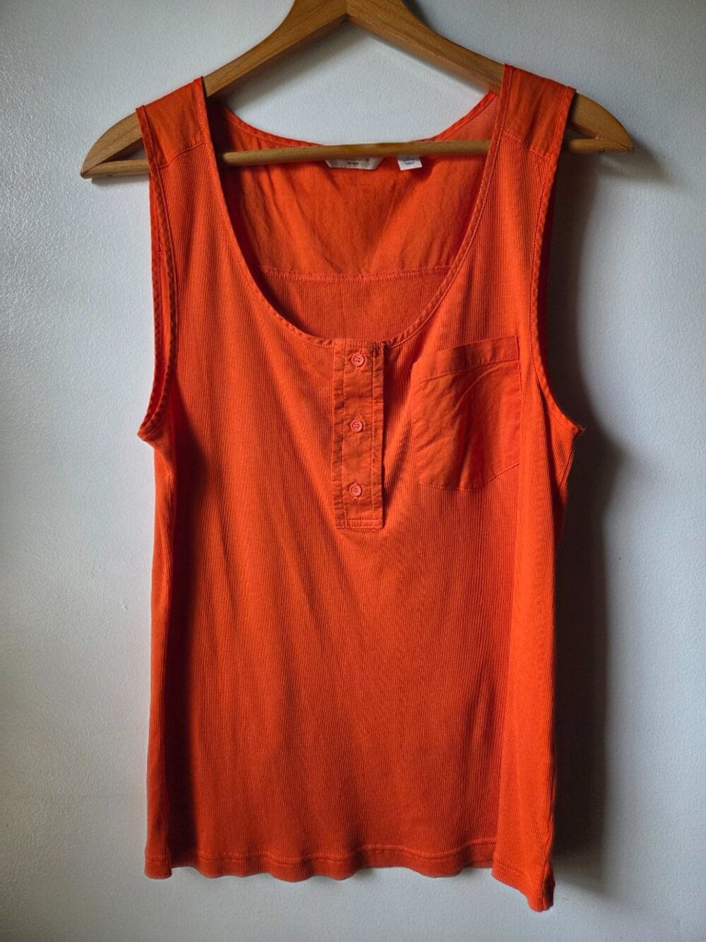 EUC LIZ CLAIBORNE NEW YORK ORANGE SCOOP NECK TANK TOP SIZE XL